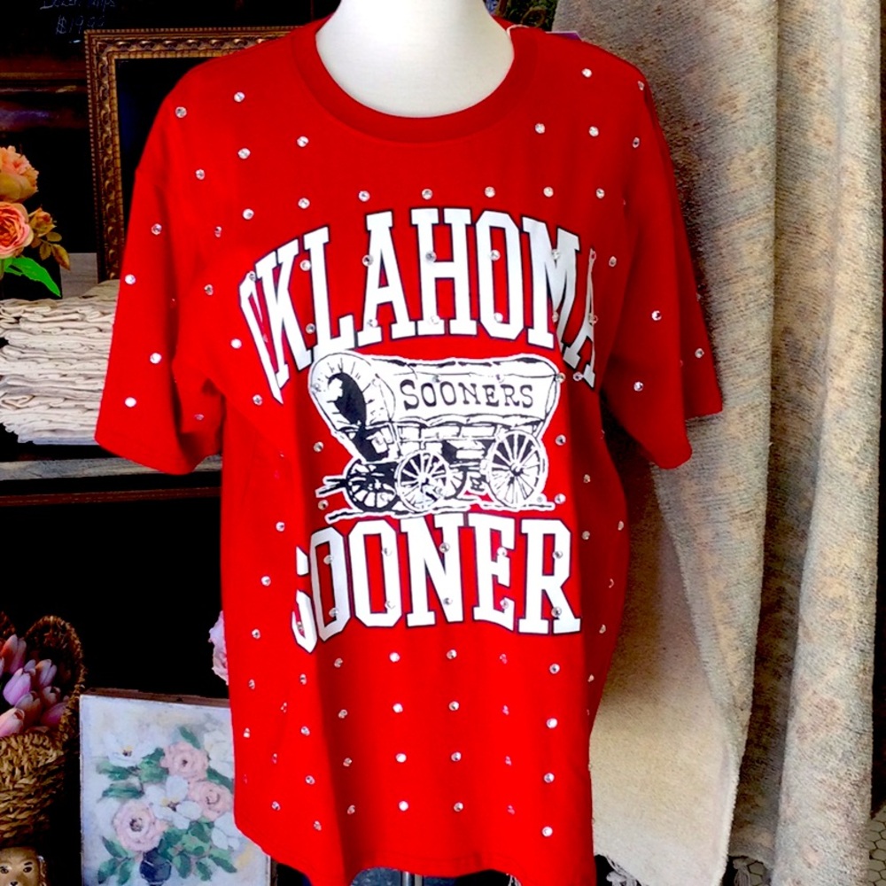 Oklahoma Sooners rhinestone top/dress.